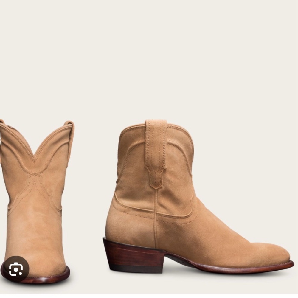 Tecovas Lucy Suede Sand Ankle Boot sz 8